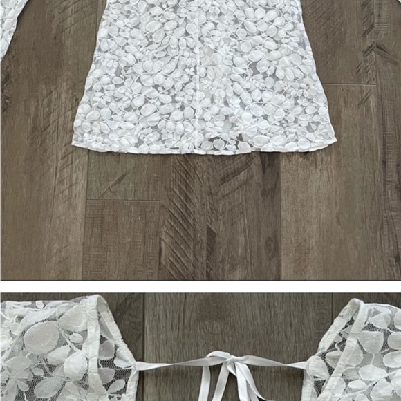 EUC PILYQ White Kate Flower Lace Dress XS/S - Picture 3 of 3